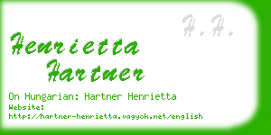 henrietta hartner business card